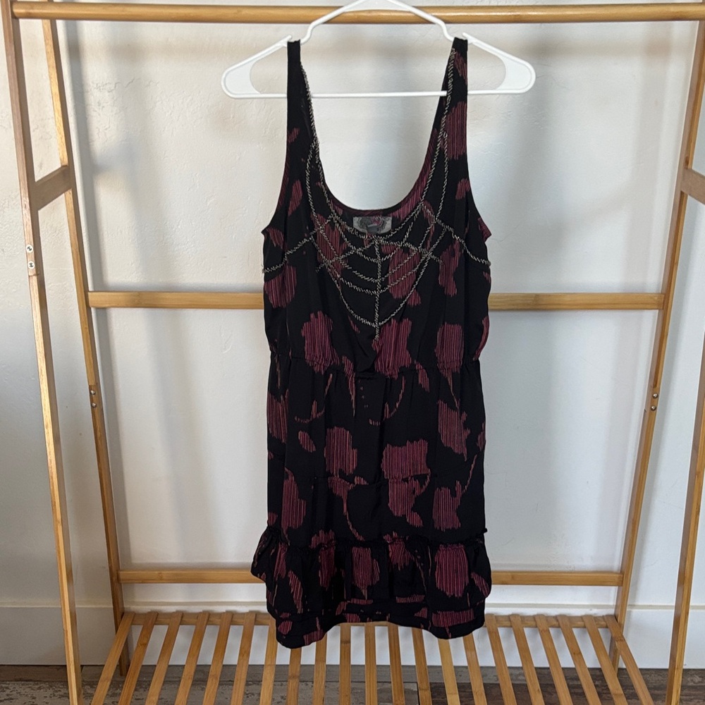 Ecote Black and Pink Mini Dress
